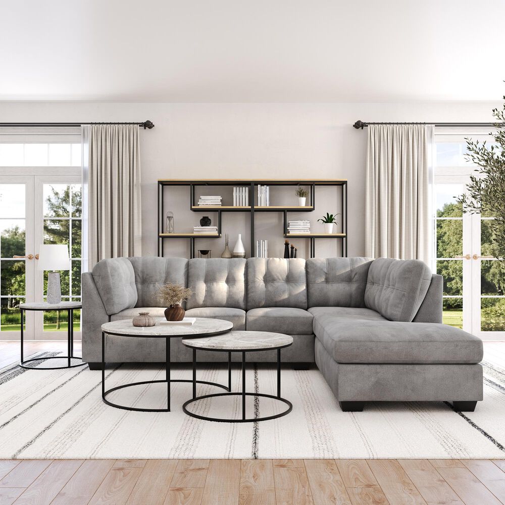 Ashley 5-Piece Living Room Set in Gray, , large