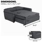 Lifestyle Solutions Galloway Convertible Sofa in Charcoal, , large
