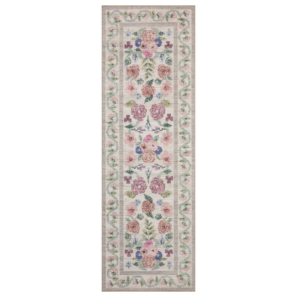 Rifle Paper Co. x Loloi Rosa 2" x 5" Ivory Runner, , large