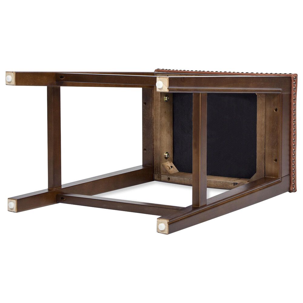 Jennifer Taylor Home Barlow 24.5" Backless Saddle Counter Stool in Bourbon Brown, , large