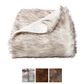 Timberlake Lavish Home Premium Faux Wolf Fur Blanket in Pearl White, , large