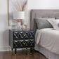 Linon Home Decor Geo 2-Drawer Texture Nightstand in Black and Gold, , large