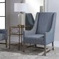 Uttermost Galiot Accent Chair in Blue and White, , large