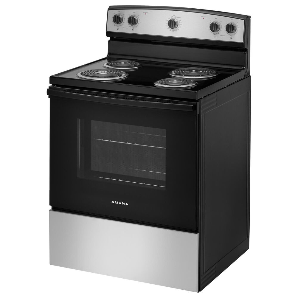 Amana 4.8 Cu. Ft. Electric Range with Knob Controls in Stainless Steel, , large