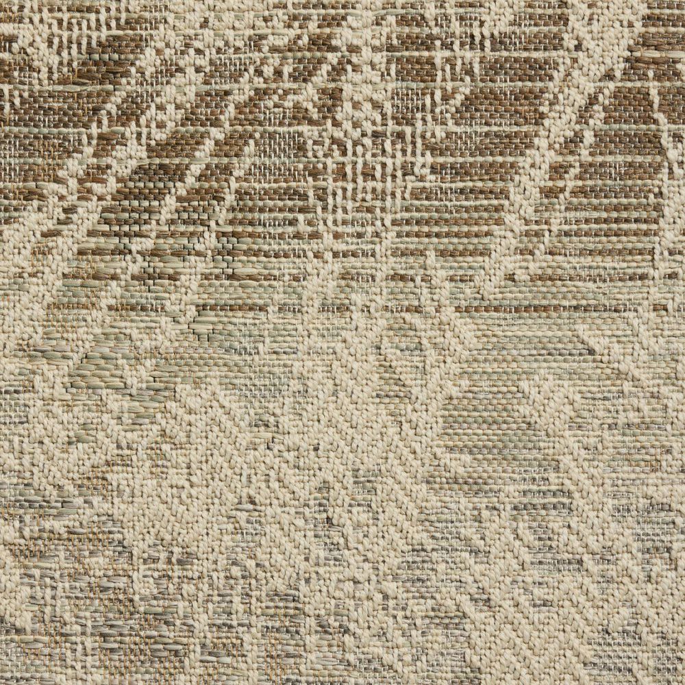 Loloi Saylor Ivory and Stone 7'6" Round Indoor/Outdoor Area Rug, , large