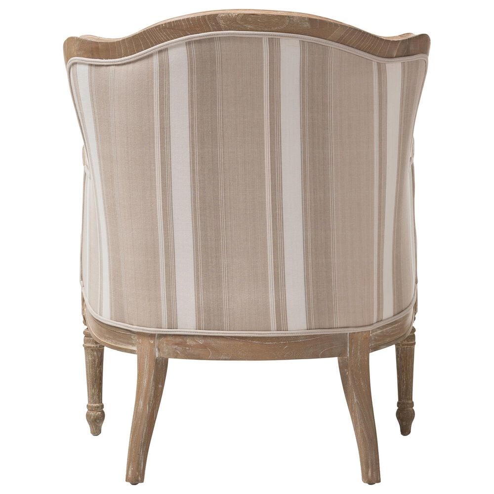 Baxton Studio Charlemagne Accent Chair in Tan and Brown, , large