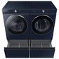 Samsung Bespoke 5.3 Cu. Ft. Front Load Washer and 7.6 Cu. Ft. Electric Dryer Laundry Pair in Brushed Navy, , large