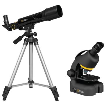 Explore Scientific 50mm Refractor Telescope and Microscope Set in Black, , large