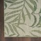Nourison Garden Oasis GOA01 Ivory and Green 5" x 7" Indoor/Outdoor Area Rug, , large