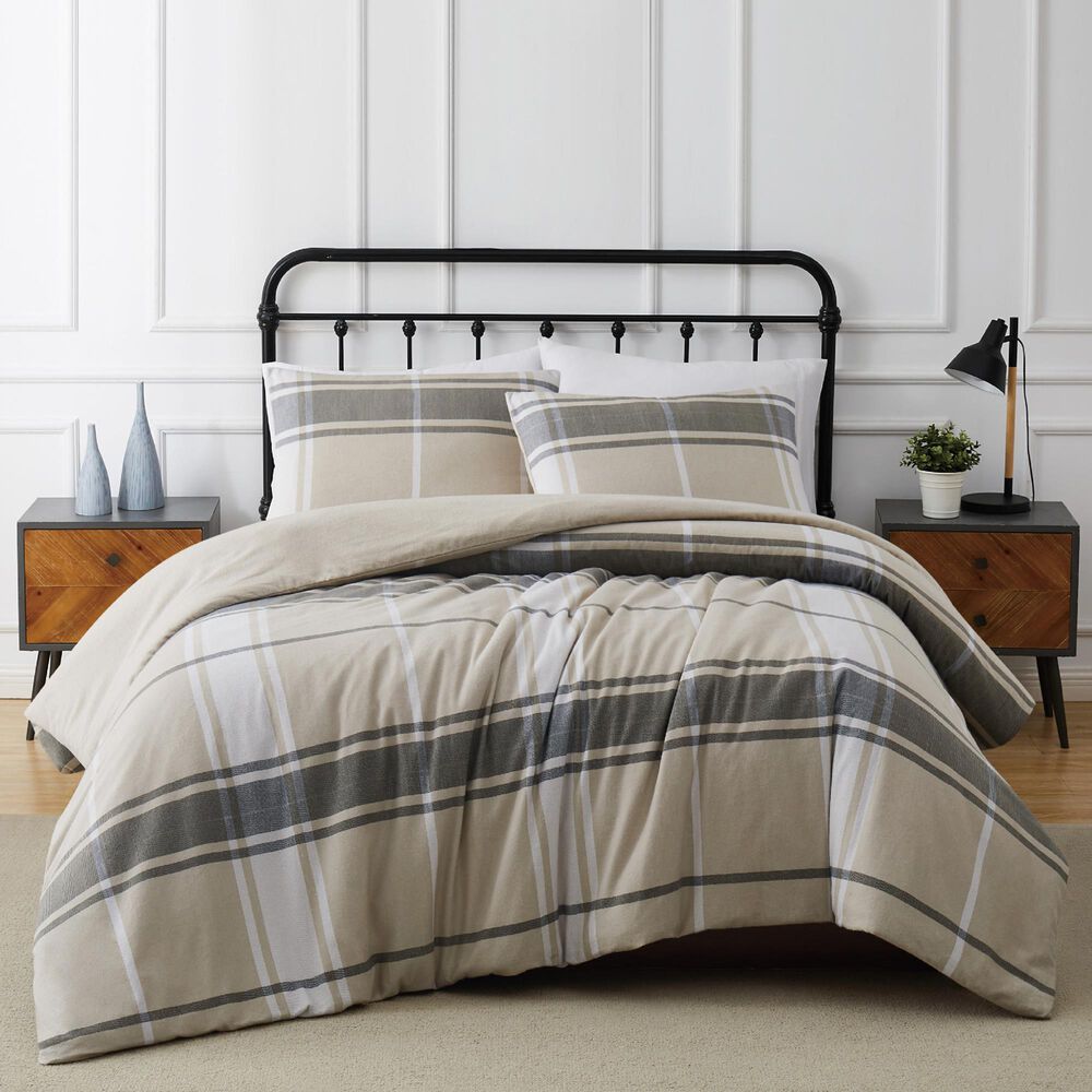 Pem America Truly Soft Preston 3-Piece King Comforter Set in Khaki, , large