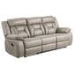 Steve Silver Tyson Manual Reclining Sofa with Dropdown Console in Grey, , large