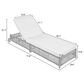 HOMLUX Patio Chaise Lounge with Creamy White Rattan in Beige, , large