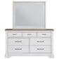 Sasha Lee 5 Piece King Storage Bedroom Set in 2 Tone Hickory, , large