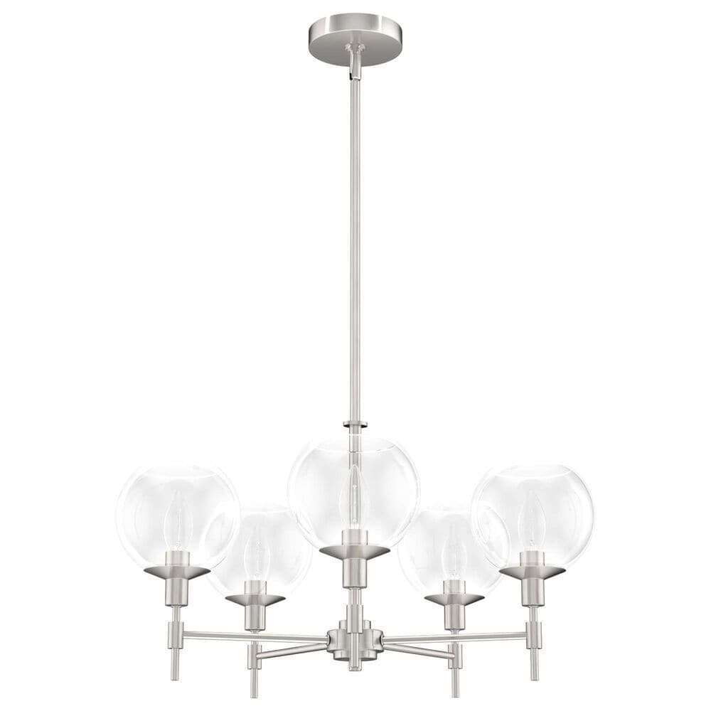 Hunter Xidane 5-Light Chandelier in Brushed Nickel, , large