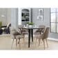 LumiSource York Side Chair with Brown Faux Leather Cushion in Whitewashed (Set of 2), , large
