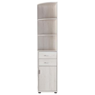 Furniture of America Cardenas Corner Bookshelf Cabinet in White Oak, , large
