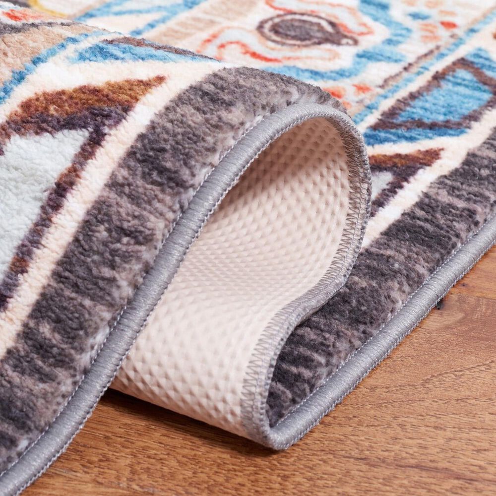 Safavieh Riviera 2&#39;2&quot; x 9&#39; Beige and Charcoal Runner, , large