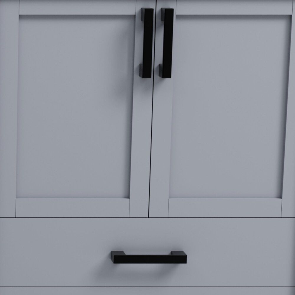 Lexora Home Ziva 80" Double Bathroom Vanity in Dark Grey with 2 cm White Quartz Top and Rectangular Sinks, , large