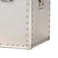 Baxton Studio Serge Storage Trunk in Silver, , large