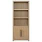 Wycliff Bay Canyon Drive Office Bookcase with Doors in Natural Oak, , large