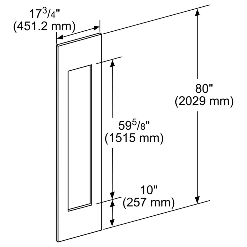 Thermador 18&#39;&#39; Flush Panel with No Holes in Stainless Steel, , large