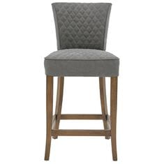 Accentric Approach Modern Authentics Quilted Counter Stool in Grey