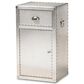 Baxton Studio Serge 1-Door Accent Storage Cabinet in Silver, , large