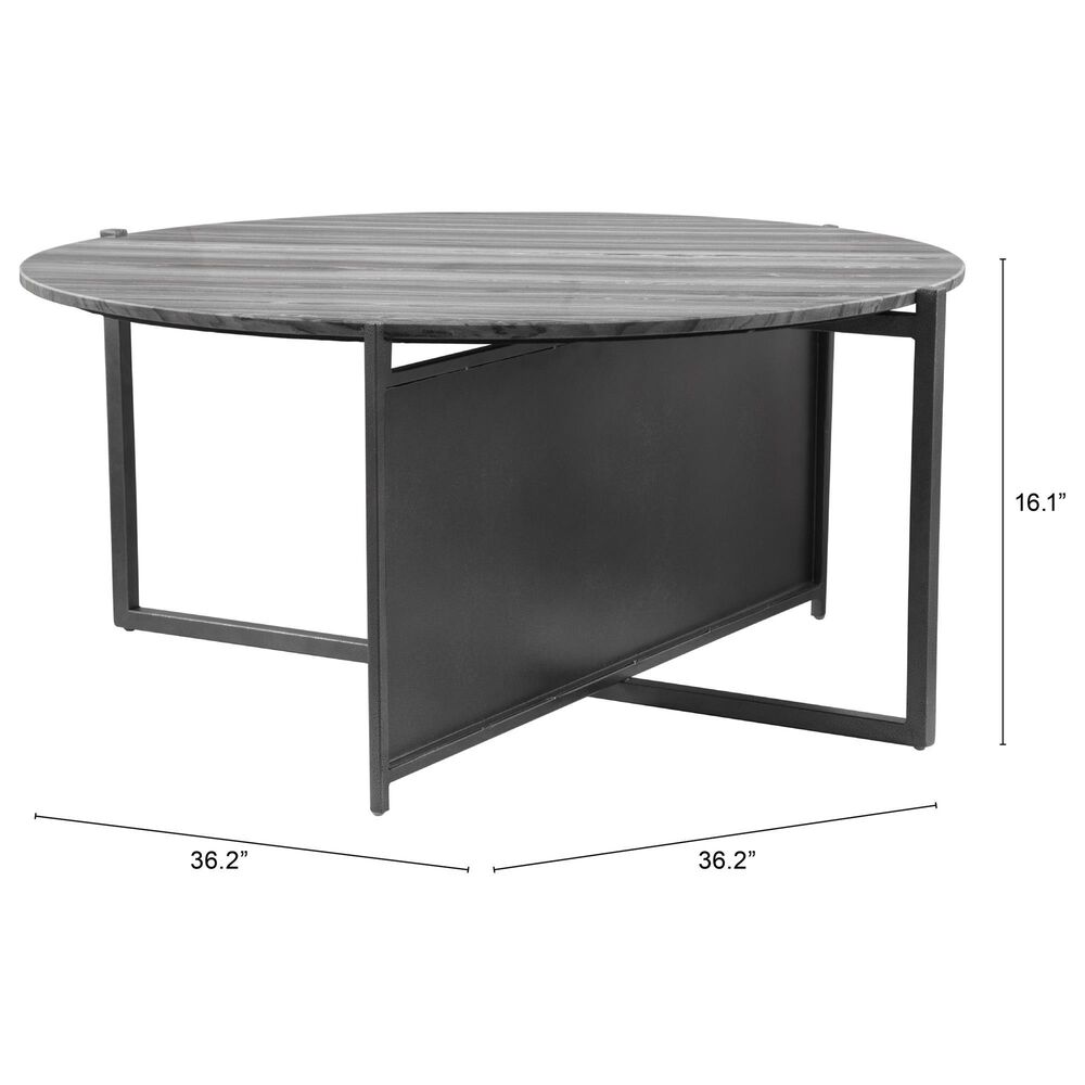 Zuo Modern McBride Coffee Table in Gray and Black, , large