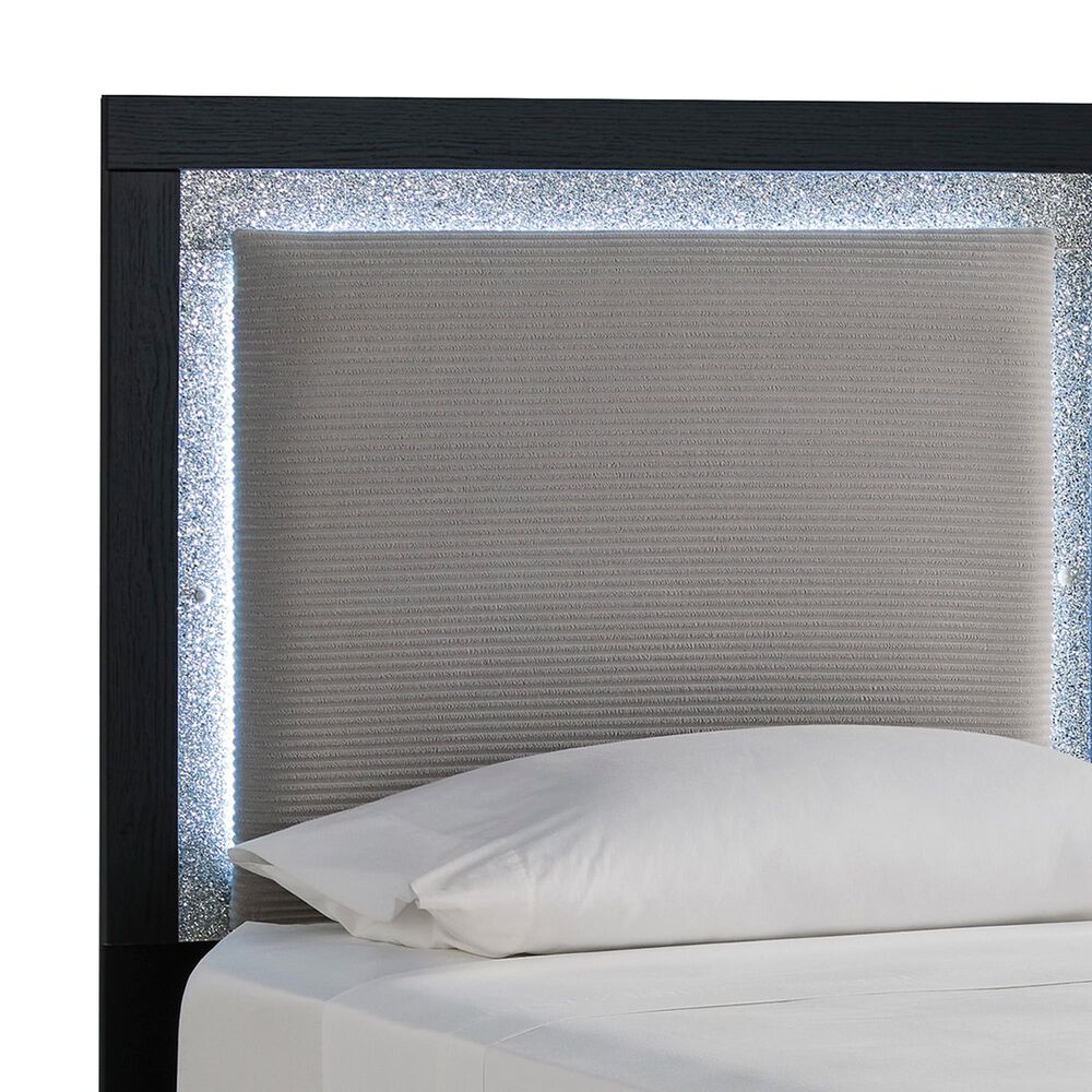 Ashley Maeling Twin Upholstered Panel Bed in Black and Gray, , large
