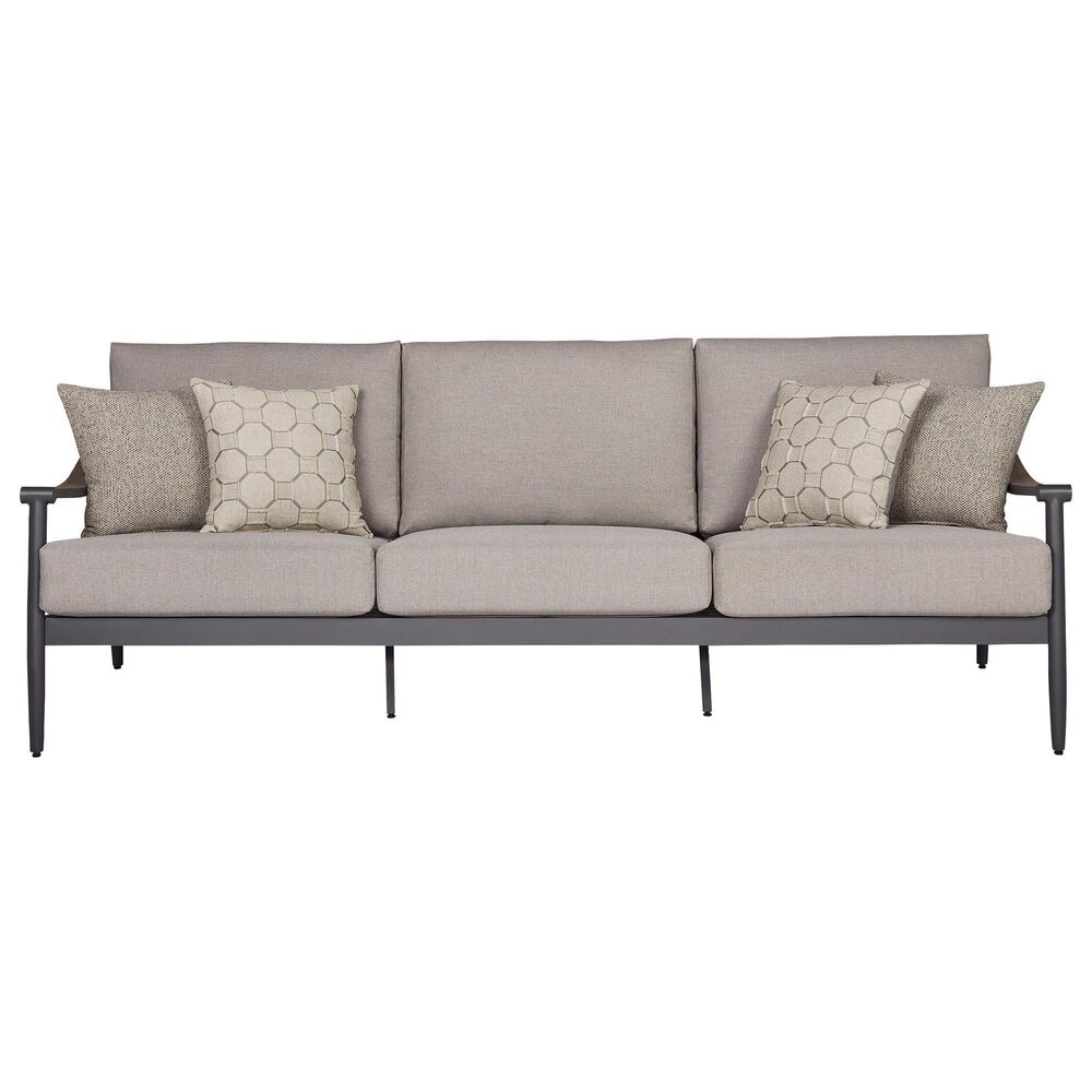 Ashley Ocean Beach Stationary Sofa with Cushions in Gray, , large