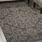 Nourison Damask DAS01 8" x 10" Grey Area Rug, , large