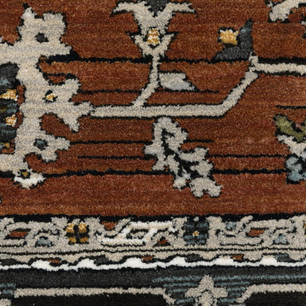 Oriental Weavers Keira Rust and Grey 9&#39;10&quot; x 12&#39;10&quot; Area Rug, , large