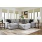 Ashley Lakepoint Oversized Accent Ottoman in Nickel, , large