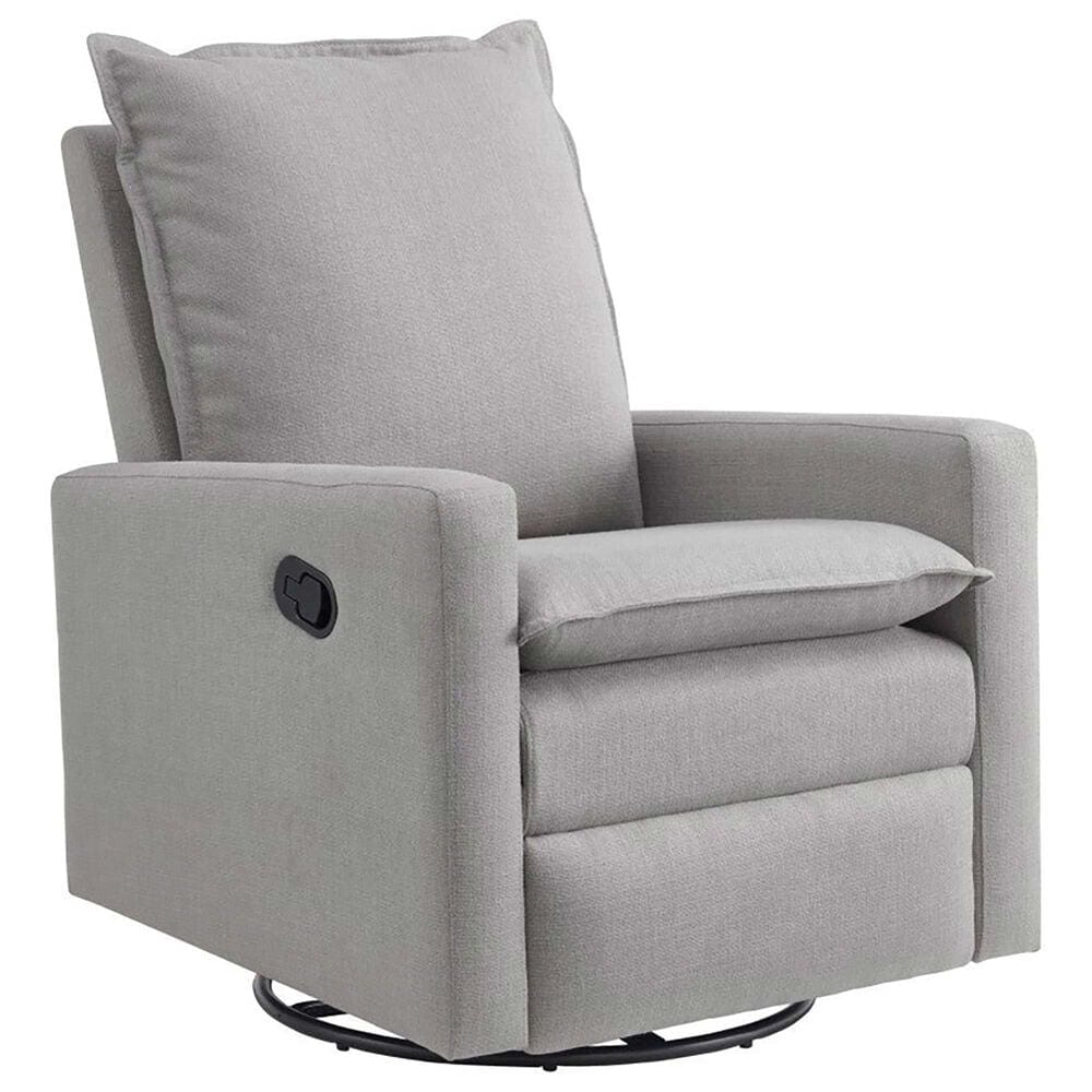 M Design Village Uptown Swivel Push Back Rocker Recliner in Gray, , large