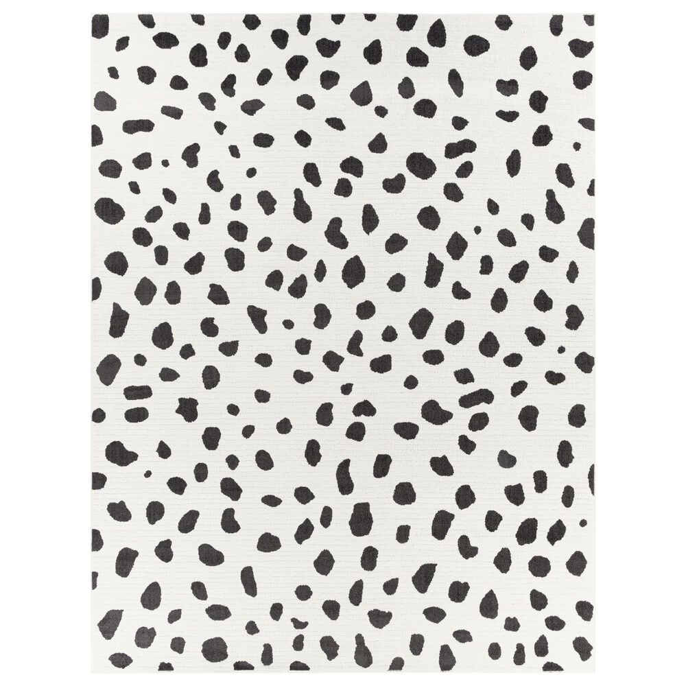 Surya Moroccan Shag Black and White 7"10" x 10"2" Area Rug, , large