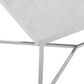 Walker Edison Luxe Coffee Table in White and Chrome, , large
