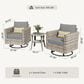 HOMLUX 3-Piece Outdoor Conversation Set in Dark Gray, , large