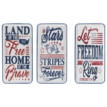 The Gerson Company 23.8" Americana Wall Signs (Set of 3), , large