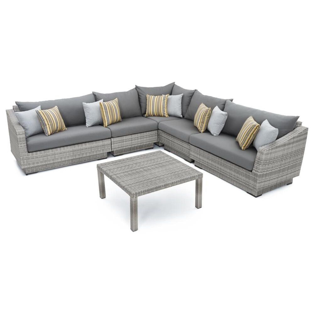 RST Brands Cannes 6-Piece Patio Sectional Set in Charcoal Gray, , large