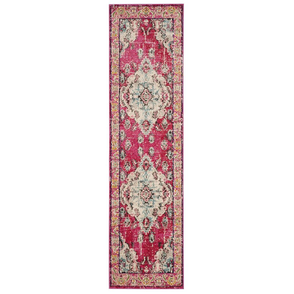 Safavieh Monaco MNC243D-212 2&#39;2&quot; x 12&#39; Pink/Multi Runner, , large
