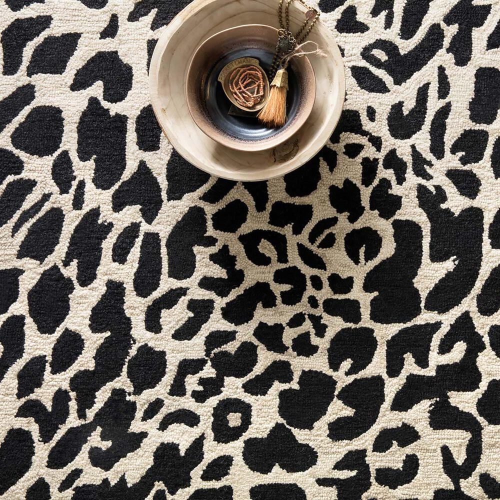 Loloi Masai MAS-02 9&#39;3&quot; x 13&#39; Black and Ivory Area Rug, , large