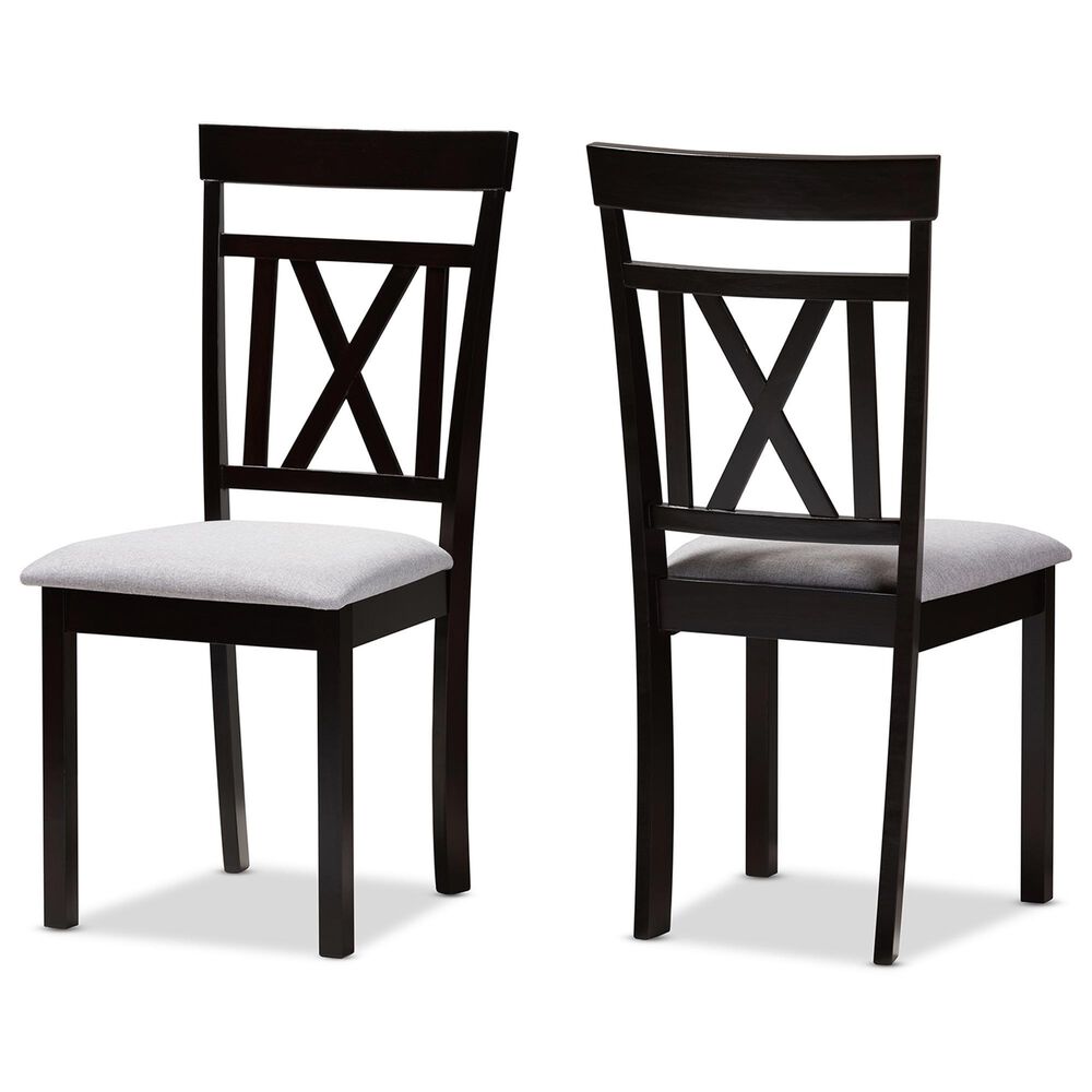 Baxton Studio Rosie Side Chair in Espresso Brown (Set of 2), , large