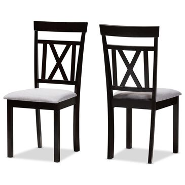 Baxton Studio Rosie Side Chair in Espresso Brown (Set of 2), , large