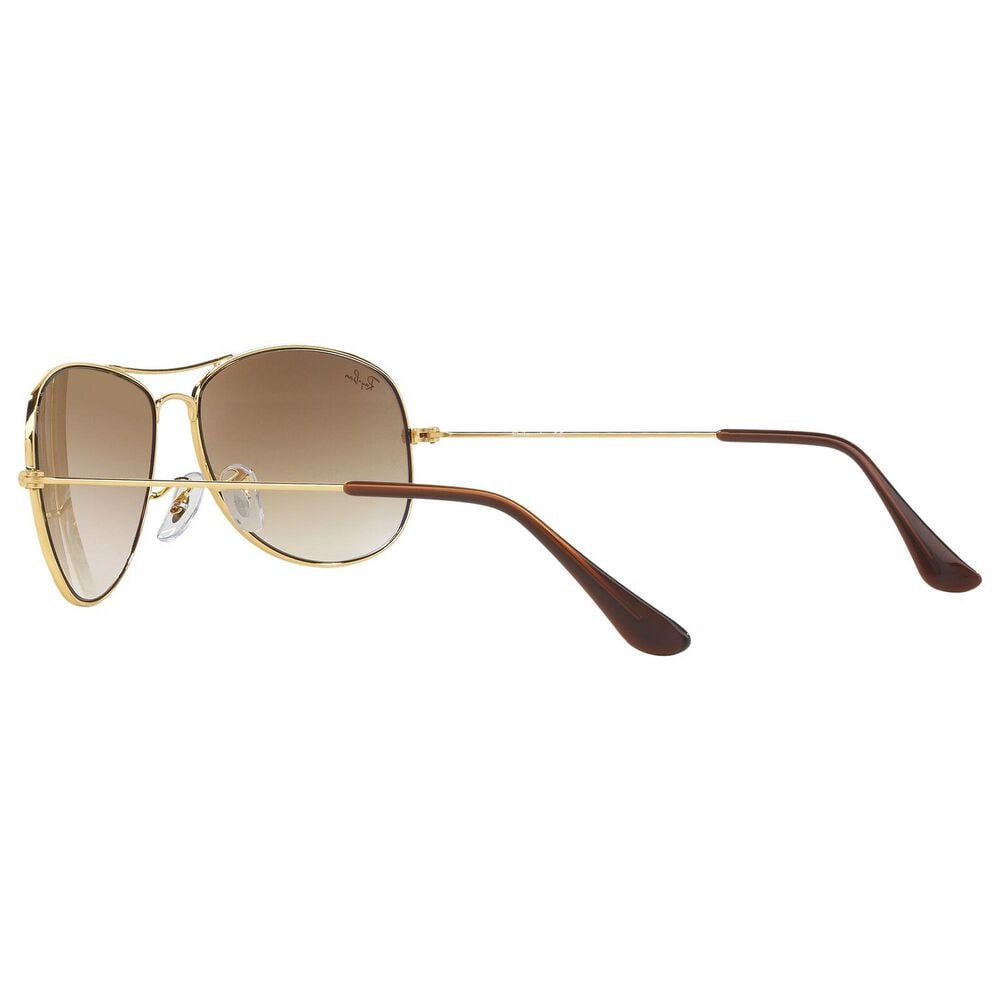 Rayban Glasses Cockpit Sunglasses with Light Brown Gradient Lenses in Polished Arista Gold, , large