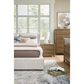 Millenium Cabalynn California King Oatmeal Upholstered Platform Panel Bed in Light Brown, , large