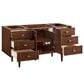James Martin Vanities Amberly 60" Single Bathroom Vanity in Mid-Century Walnut with 3 cm Victorian Silver Quartz Top and Rectangular Sink, , large