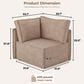 HOMLUX Corner Seat Module in Camel, , large