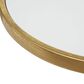 Maple and Jade Accent End Table with Pedestal Base and Mirrored Glass Top in Stain Gold, , large