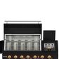 Forno All"Aperto 3-Piece Outdoor Kitchen Grill Set with Bar and Beverage Center in Black, , large