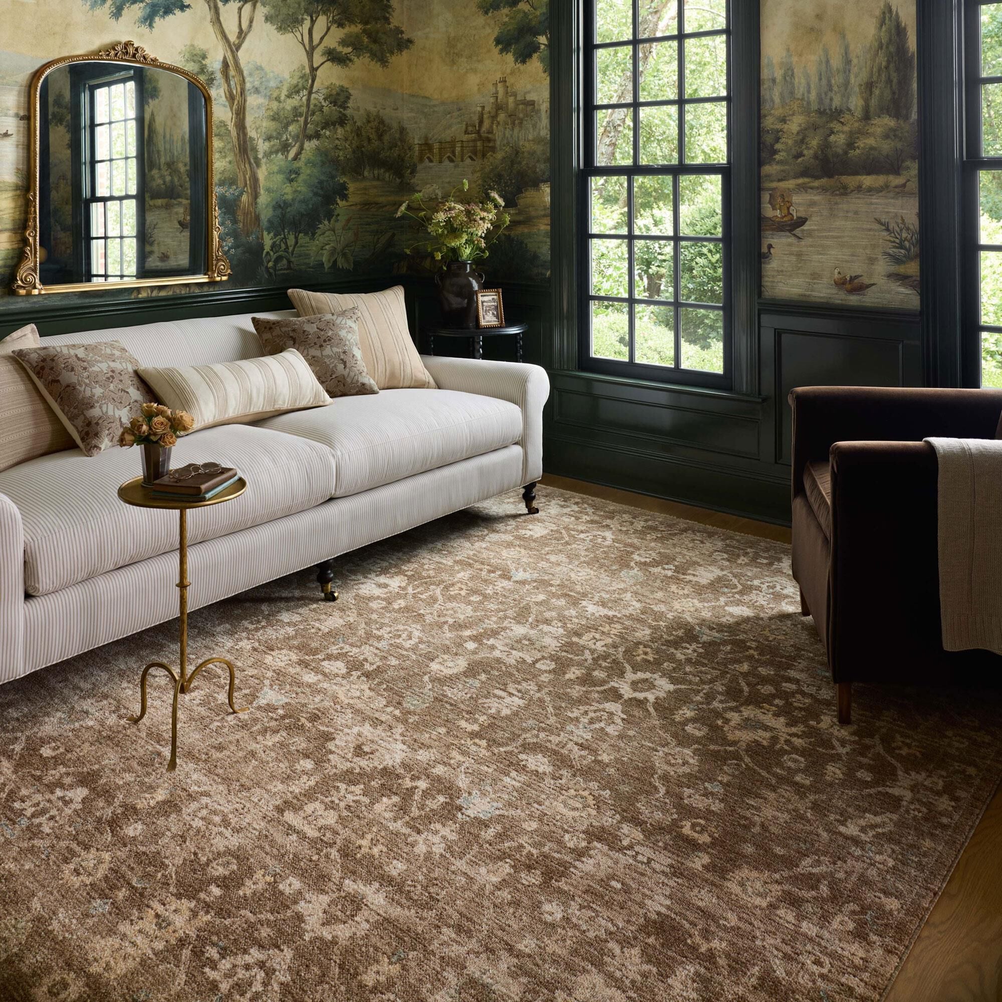 Chris Loves Julia x Loloi Palma Brown and Earth 5'3